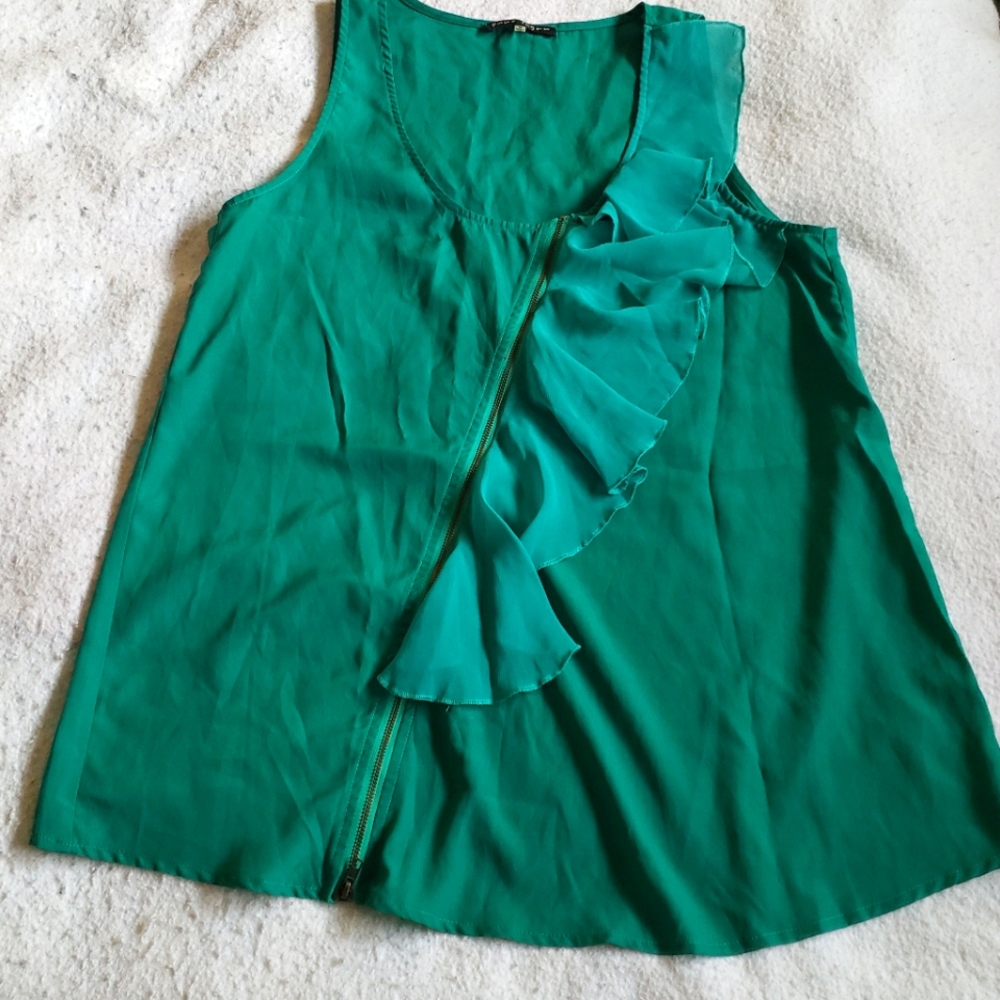 Pure Sugar Ruffle and Zipler Tanktop